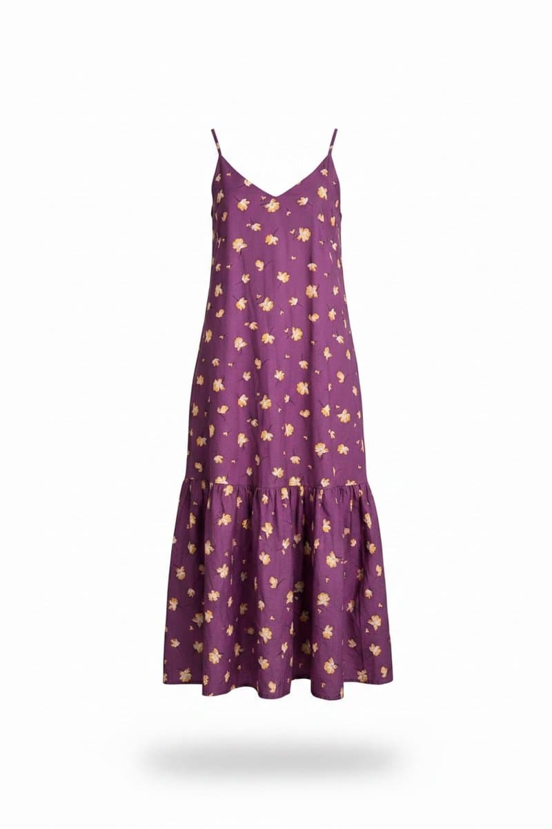 Vestido Roxo Flores A Collection, Violeta, tamanho PP