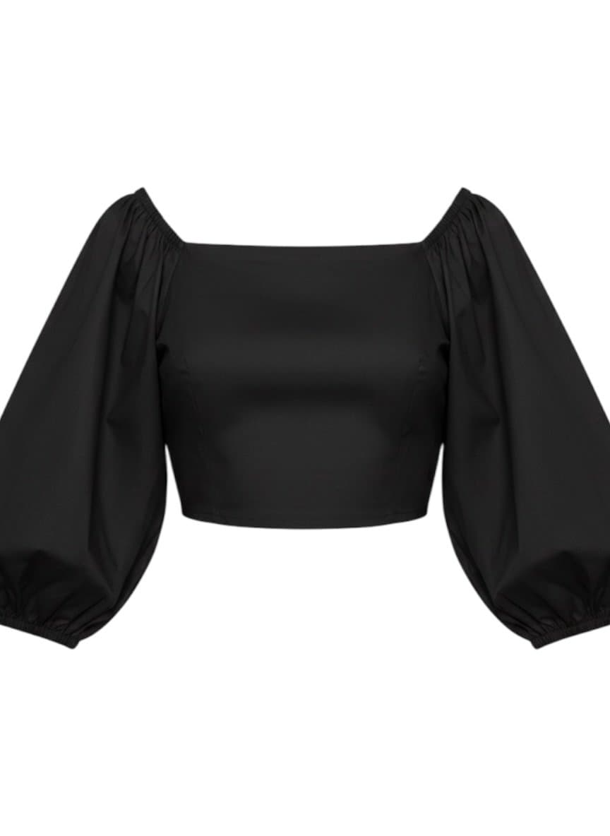 Cropped PP Preto Zinco, Preto, tamanho PP