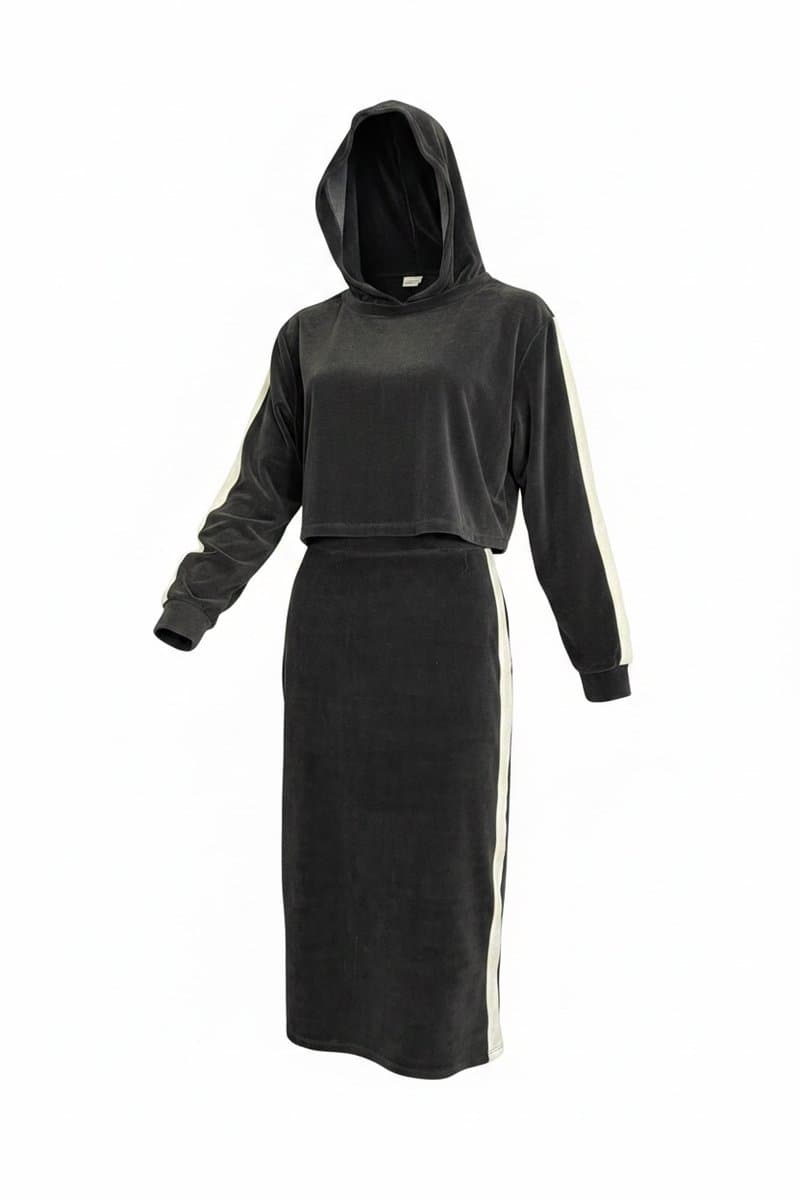 Conjunto Veludo PB Grovy G, Preto, tamanho G
