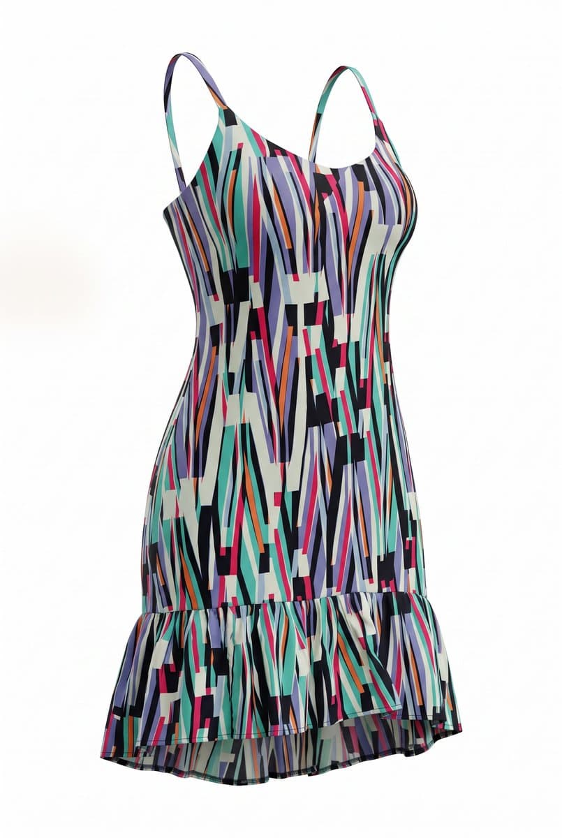 Vestido Curto Colorido GG, Estampada, tamanho GG