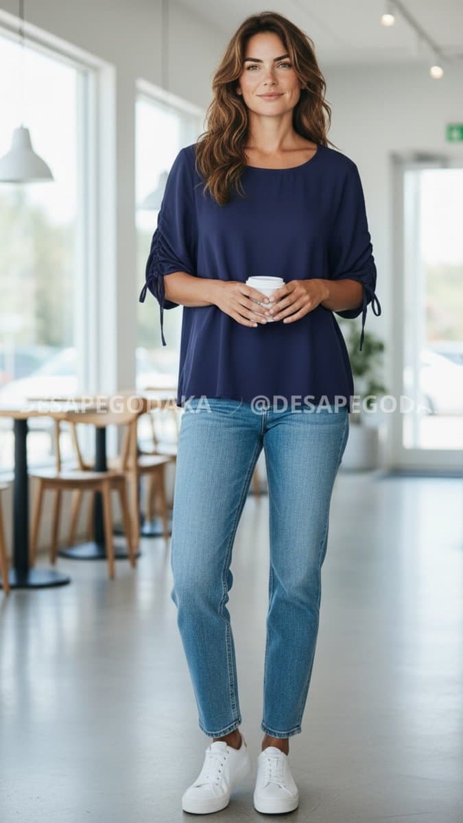 Blusa Marinho Camerata GG, Azul-marinho, tamanho GG — foto 2
