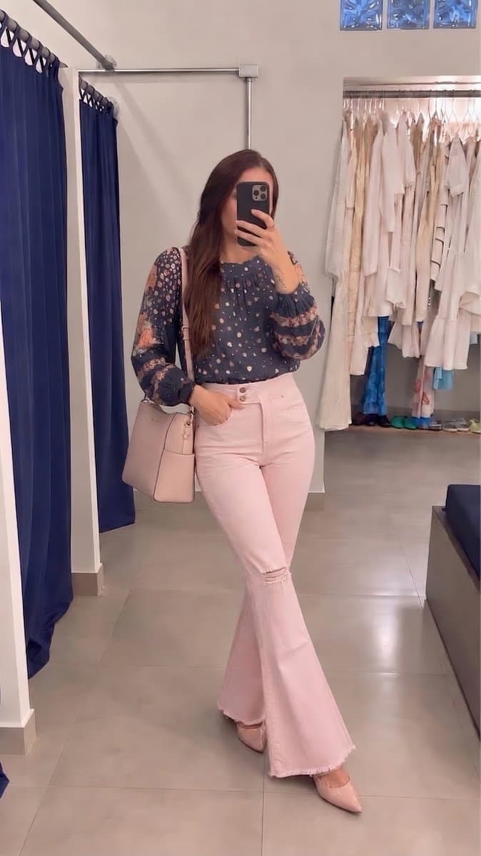 Carça Sarja Rose Mas Animale 38, Mas Animale, Rosa, tamanho 38 — foto 4