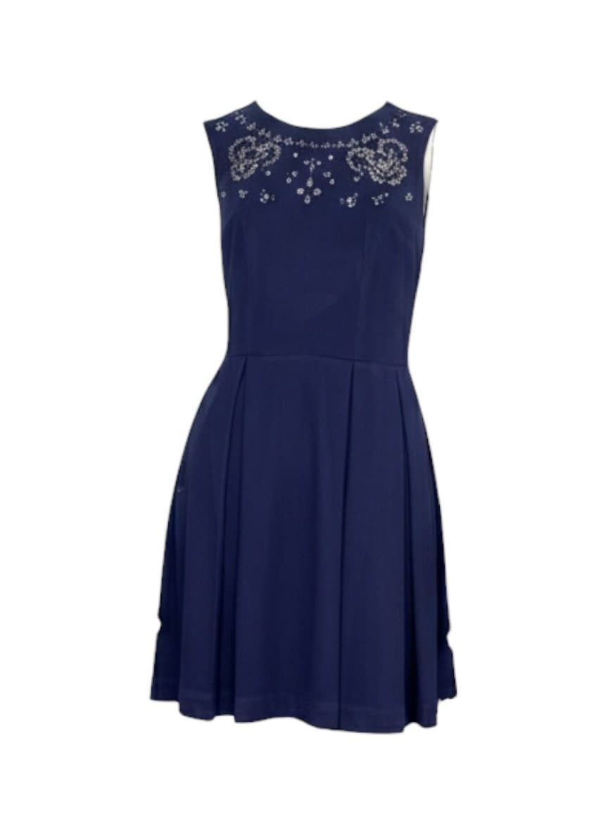 Vestido Marinho Suede P Antix, Antix, Azul-marinho, tamanho P