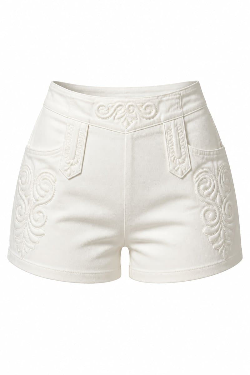 Shorts Off Alfaitaria Relevo Animale, Animale, Branco, tamanho 40