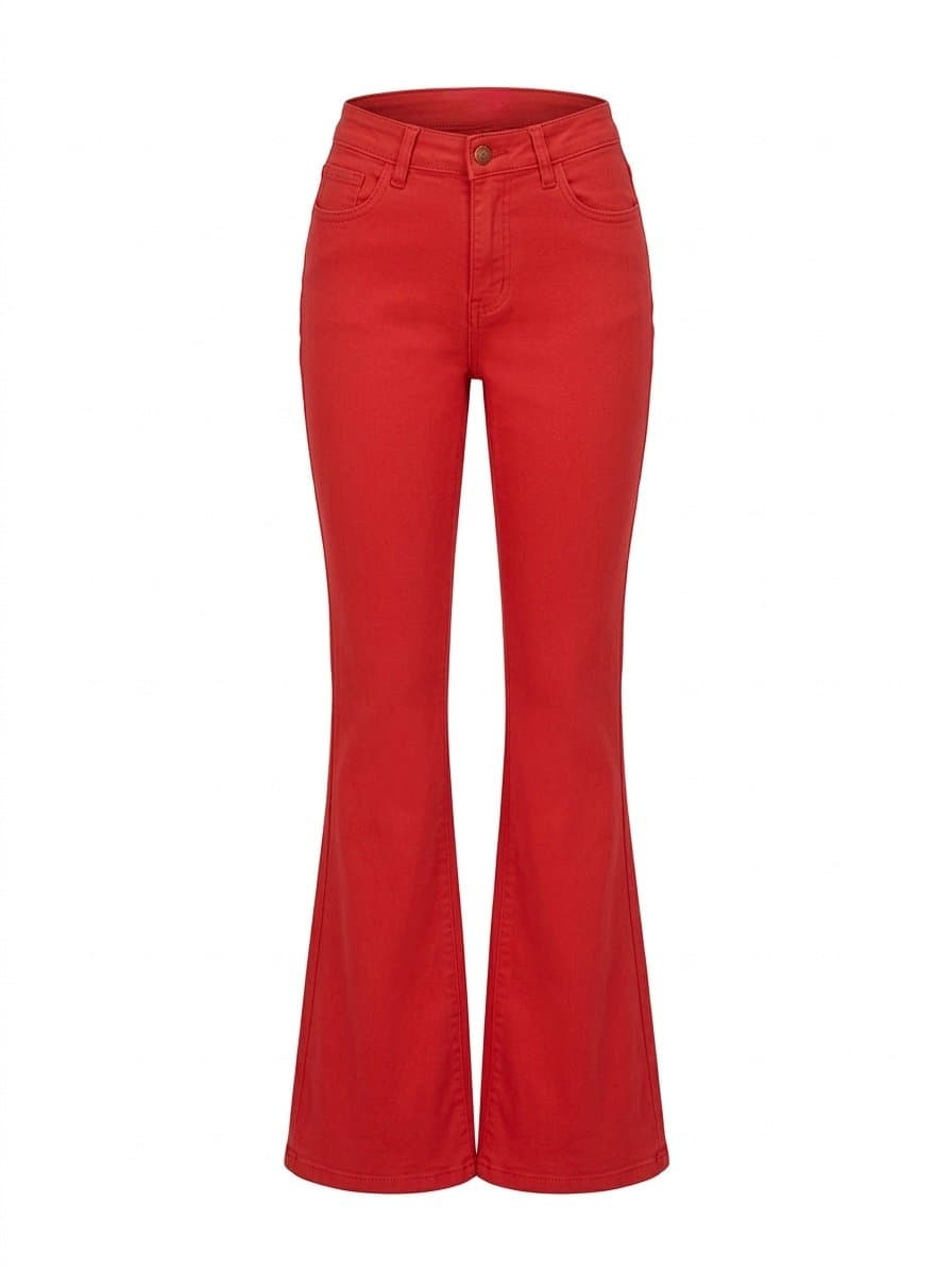 Calça Vermelha Sarja Canal 38, Canal, Vermelho, tamanho 38