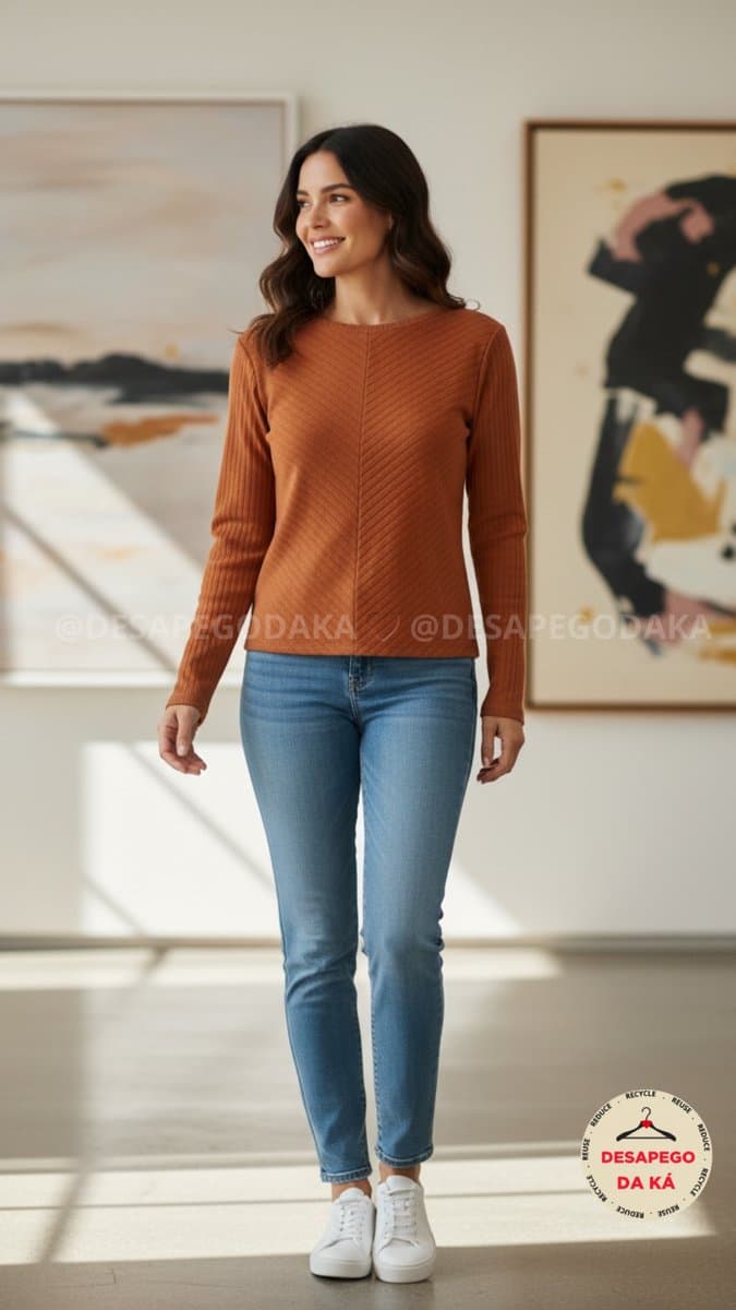 Blusa Terra Cota P, Terracota, tamanho P — foto 2