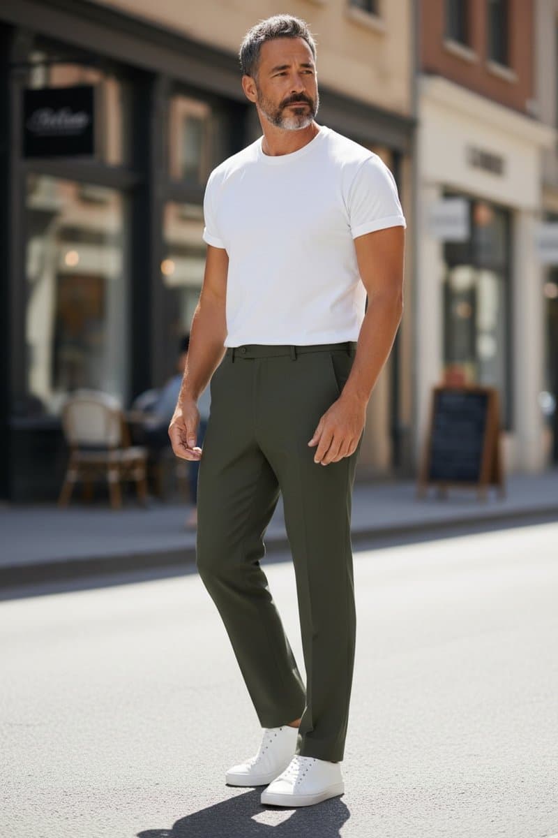 Calça Alfaitaria Angelo Vertti M, Verde-musgo, tamanho M — foto 2