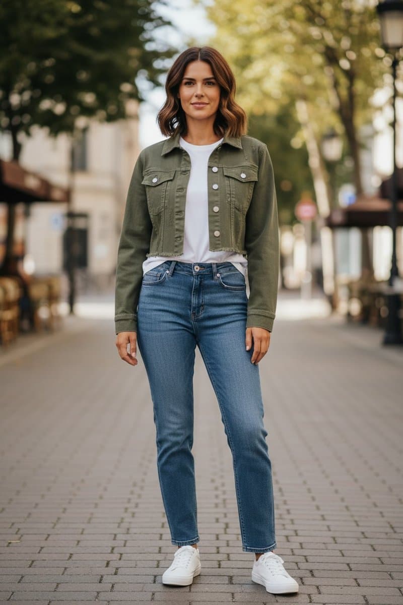 Jaqueta Cropped Militar All Is Love P, Verde-musgo, tamanho P — foto 2