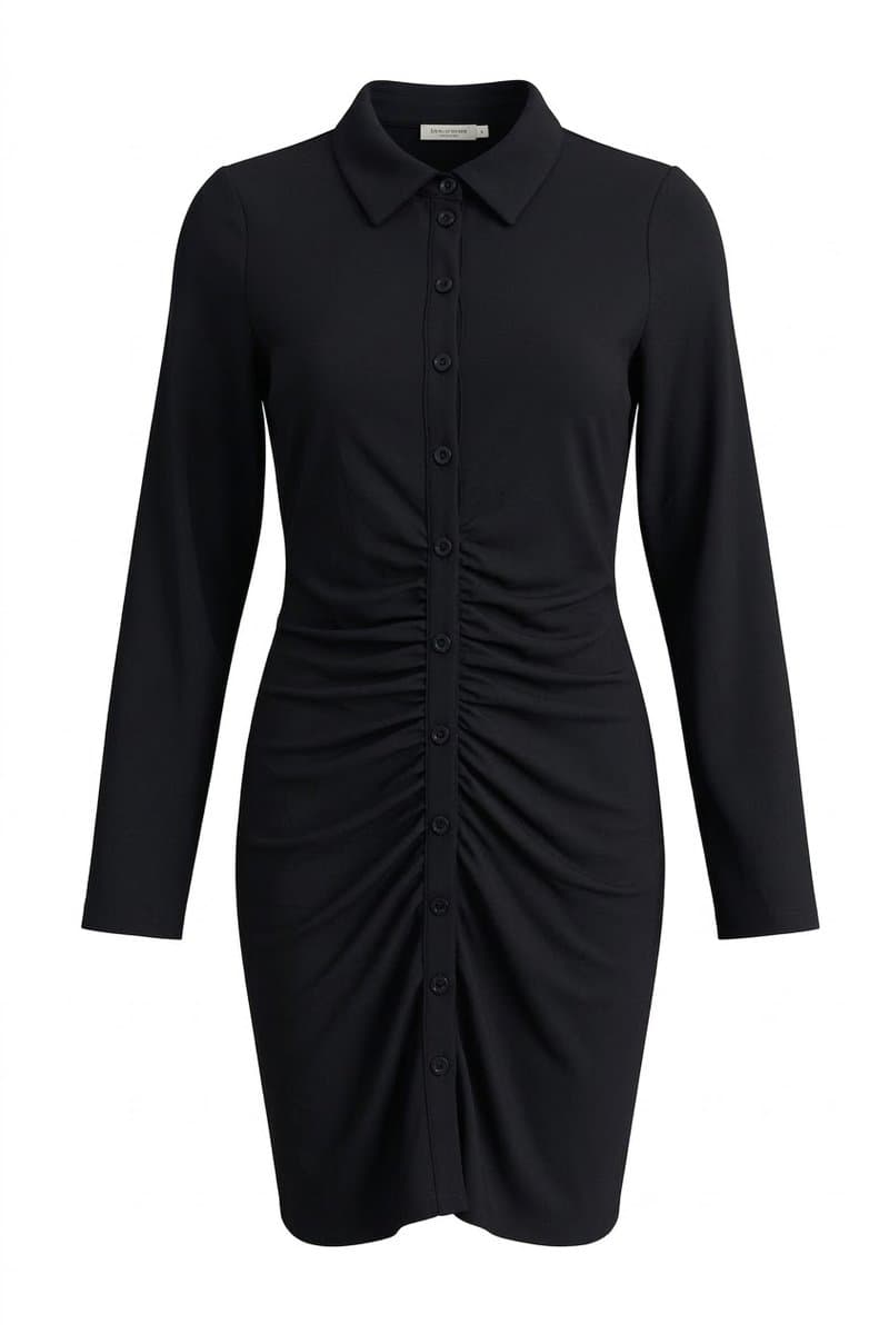 Chemise Preta Tova ML P, Tova, Preto, tamanho P