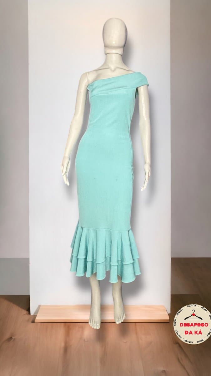 Vestido Verde Agua Zeb M, Água, tamanho M — foto 2