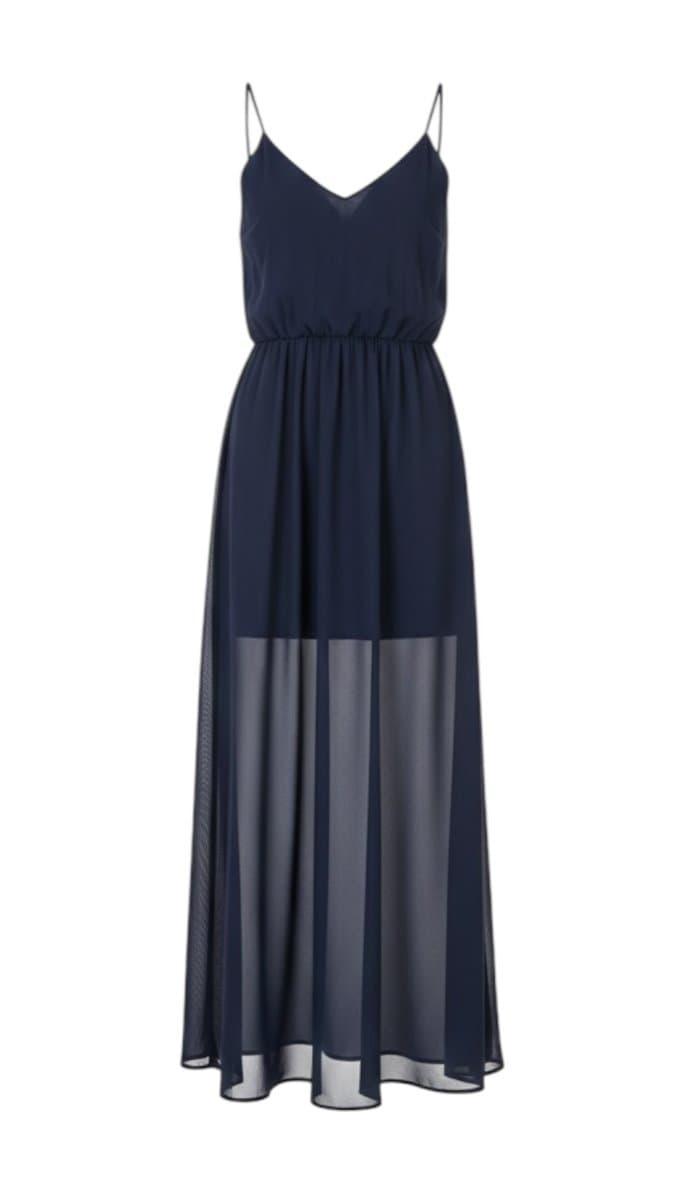 Vestido Longo Marinho Forever 21 P, Forever 21, Azul-marinho, tamanho P