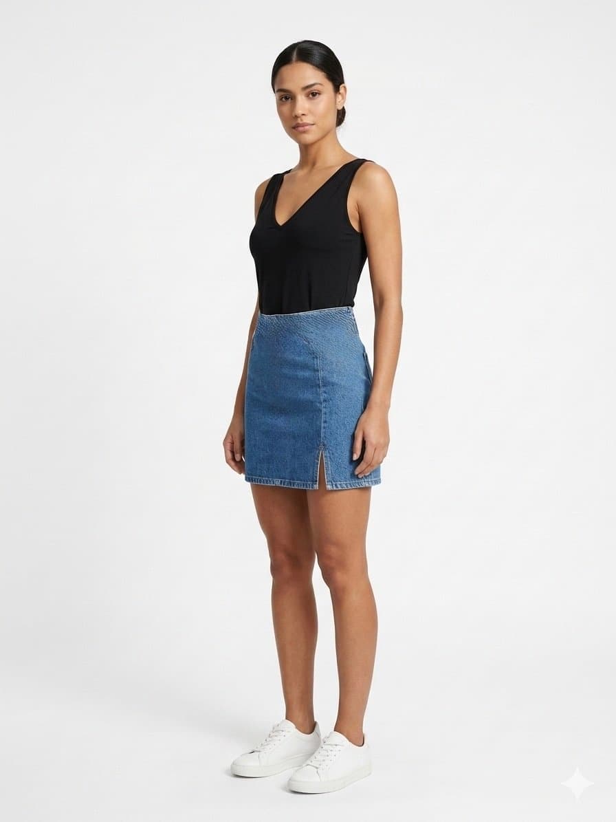 Saia Jeans Jeasnwear 38, Azul, tamanho 38 — foto 2