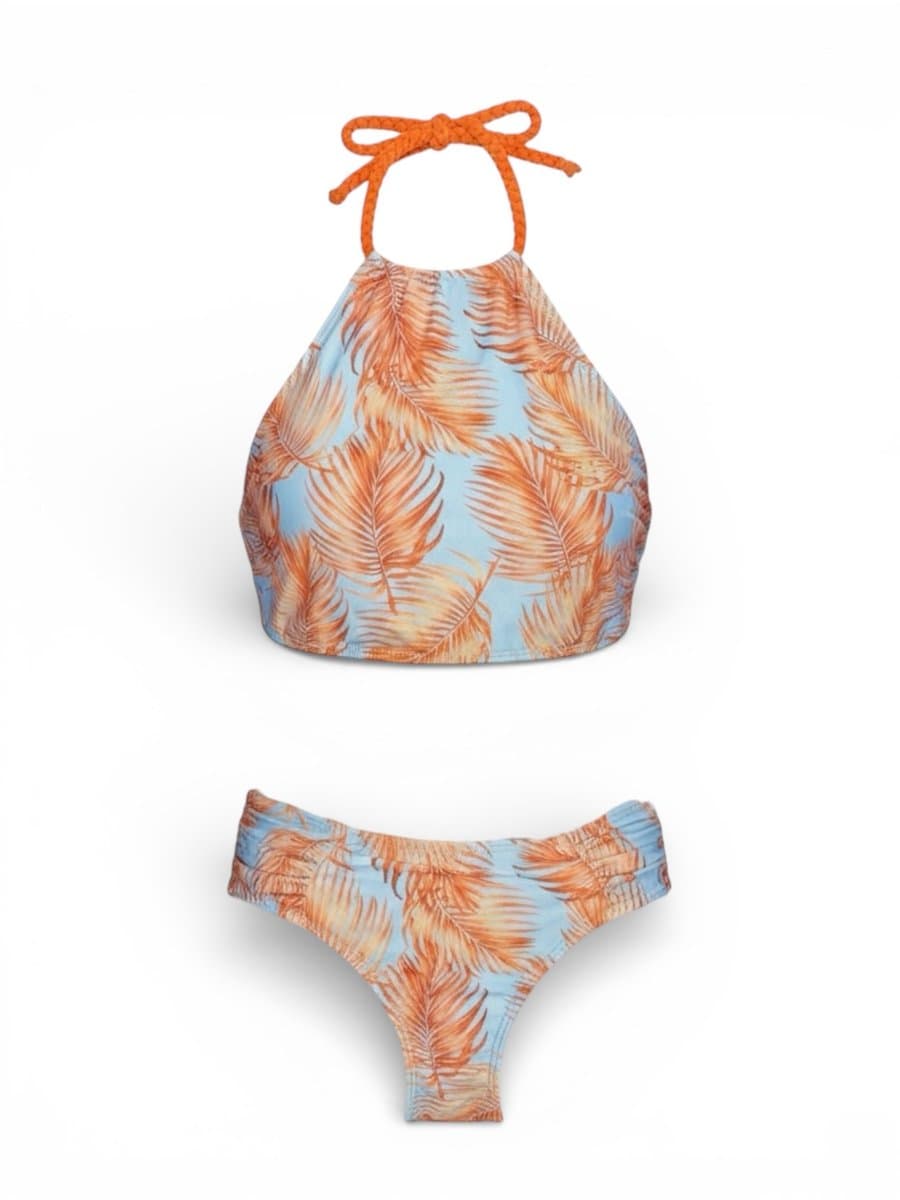 Biquini Azul/Coral M, Azul, tamanho M