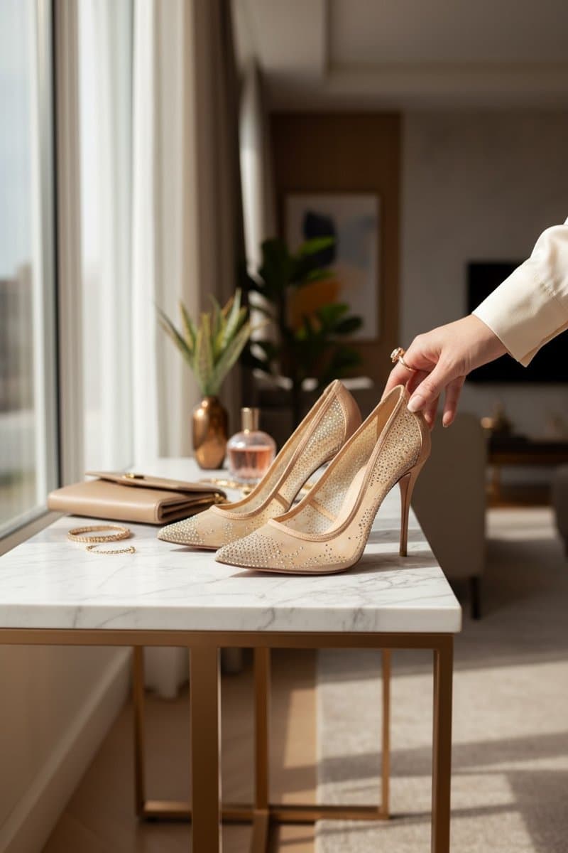 Scarpin Nude Tela Brilho Schutz, Schutz, Nude, tamanho 39 — foto 3