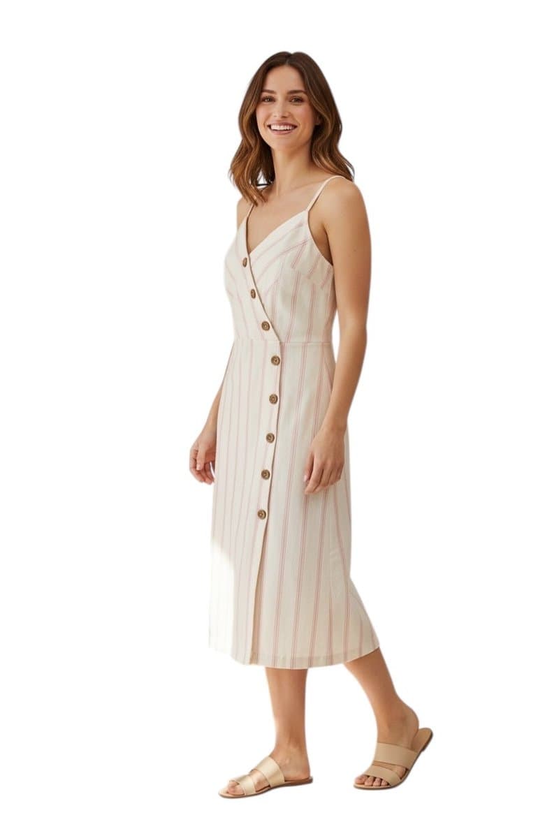 Vestido Midi Listras La Folie M, La Folie, Estampada, tamanho M — foto 2