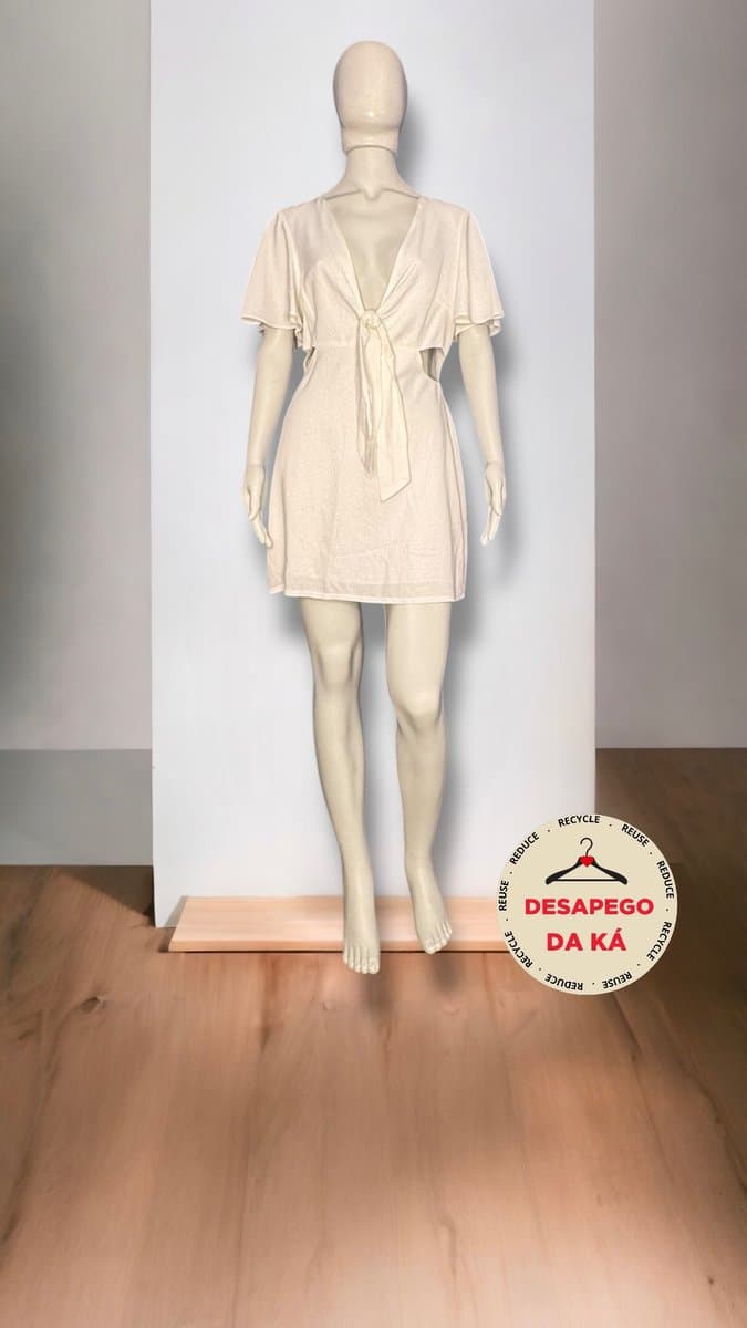 Vestido Off Carlota Costa, Carlota Costa, Branco, tamanho M — foto 3