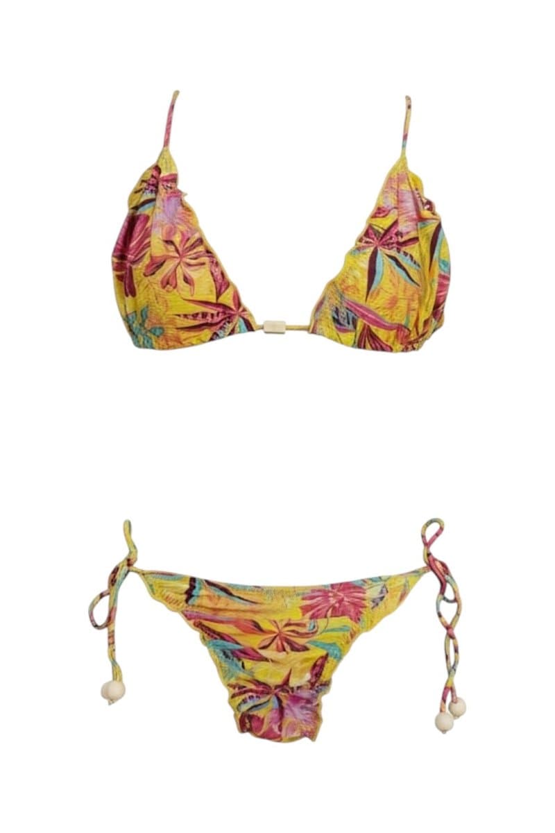 Biquini Estampa Amarelo Dript, Amarelo, tamanho G