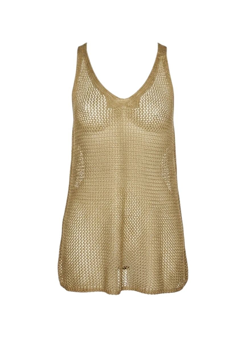 Regata Bonze Tricot Leleis Blanc, Dourado, tamanho G