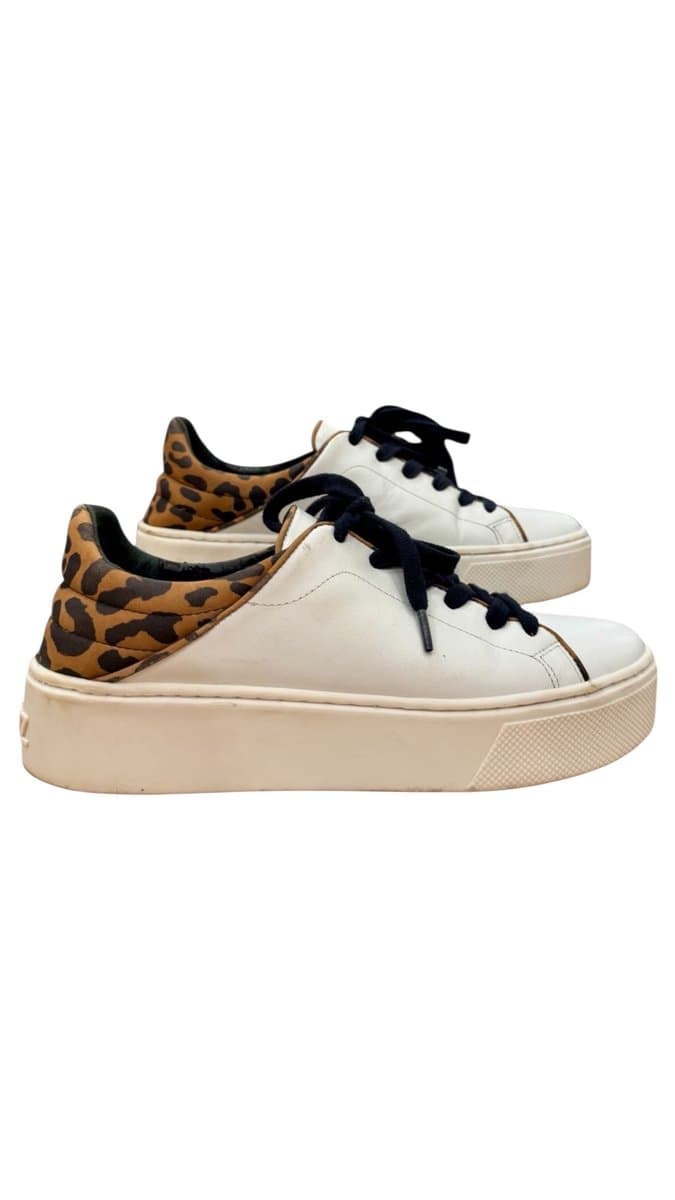 Tenis Branco Animal Print Schuz 36, Branco, tamanho 36