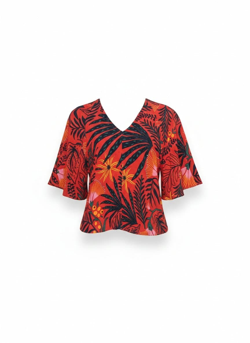 Blusa Estampa Verm Cantao M, Cantão, Vermelho, tamanho M