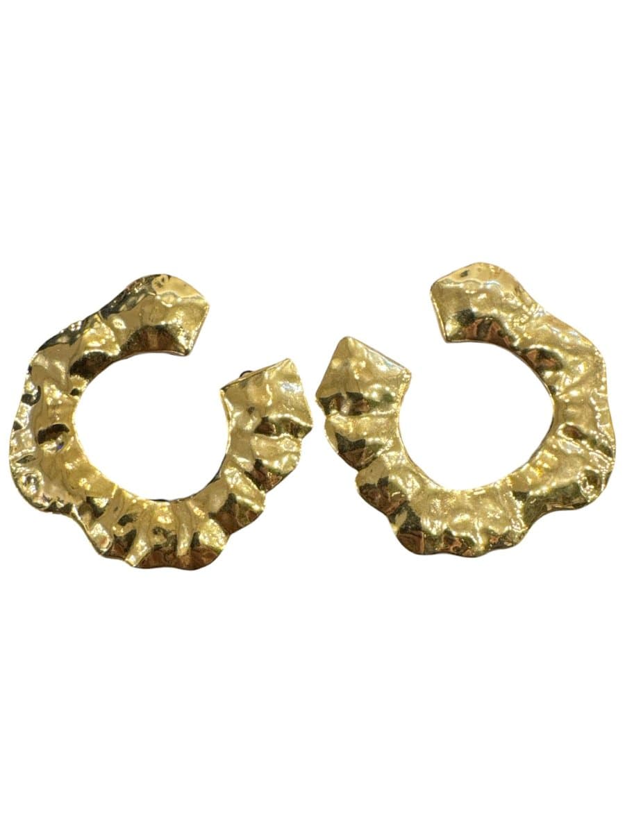 Brinco Organico Argola Aberta Dourado, Dourado, tamanho Não informado