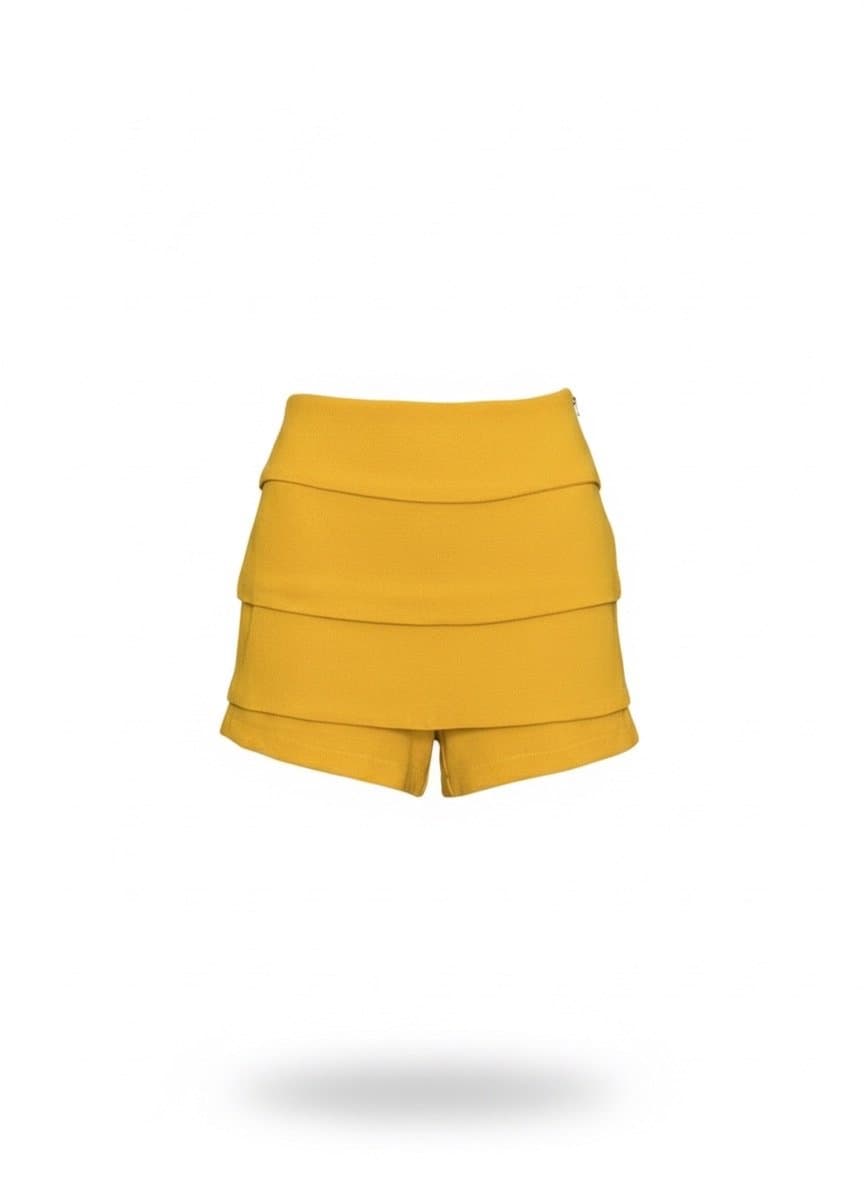 Saia Shorts Mostarda Tetigio 34, Tetigio, Ocre, tamanho 34