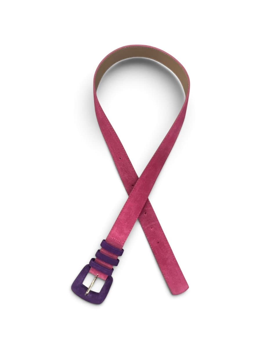 Cinto Couro Pink/Roxo, Rosa-chiclete, tamanho -